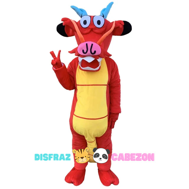 dragon rojo disfraz cabezon